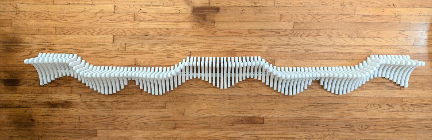 Parametric Wavy Shelf | Modern Wall Shelf | Stylish Wall Decor | 3D Printed Shelf